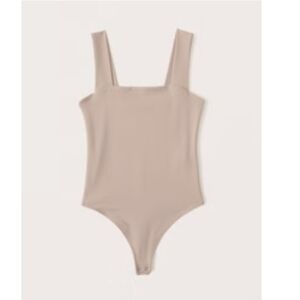 A&F double layered seamless fabric square neck bodysuit
